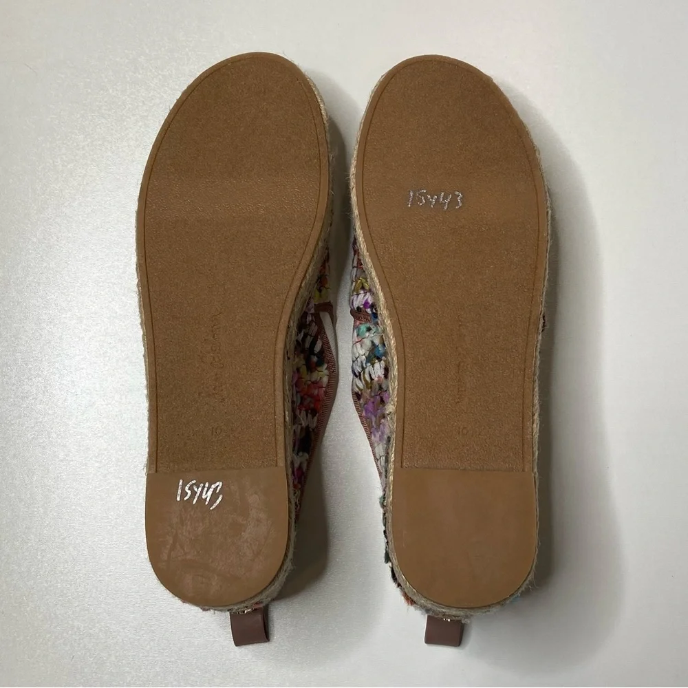 New Sam Edelman Carrin Platform Espadrilles Flats in Bright Multi Sz 10